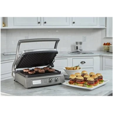 Cuisinart - Griddler Deluxe Electric Griddle - Stainless Steel - Image 4