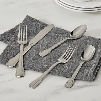 Cuisinart - Elite Valloire Collection 20-Piece Flatware Set - Silver - Image 4