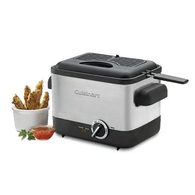 Cuisinart - 1.1L Analog Compact Deep Fryer - Black Stainless - Image 2