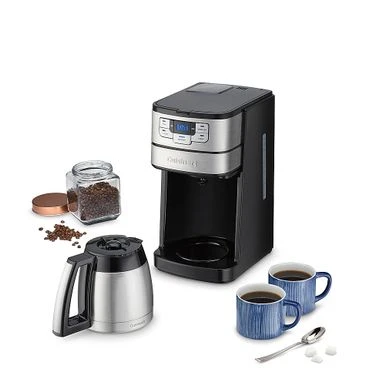 Cuisinart - Automatic Grind & Brew 10-Cup Thermal Coffeemaker - Black/Stainless Steel - Image 2
