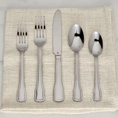 Cuisinart - Elite Valloire Collection 20-Piece Flatware Set - Silver - Image 2