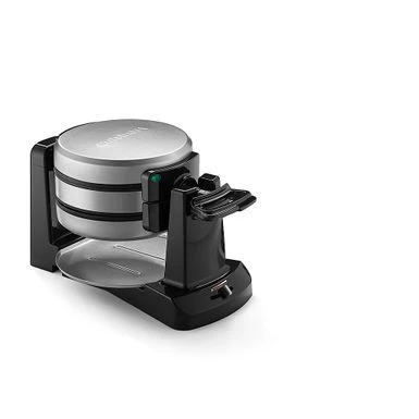 Cuisinart - Double Flip Belgian Waffle Maker - Stainless Steel & Black - Image 2