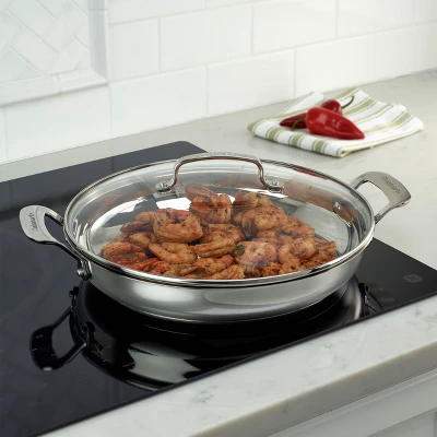 Cuisinart Classic 12" Stainless Steel Everyday Pan With Cover - 8325-30D - Image 3