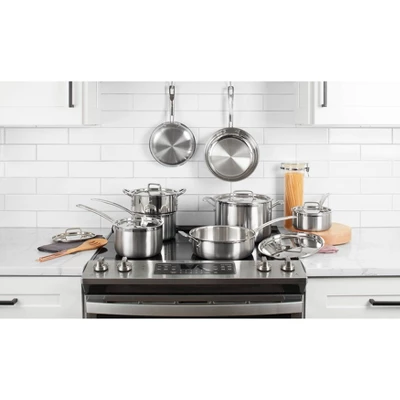 Cuisinart Classic MutliClad Pro 8qt Stainless Steel Tri-Ply Stockpot With Cover MCP66-24N - Silver - Image 3