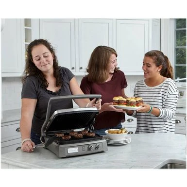 Cuisinart - Griddler Deluxe Electric Griddle - Stainless Steel - Image 3