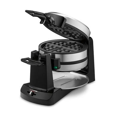 Cuisinart - Double Flip Belgian Waffle Maker - Stainless Steel & Black - Image 4