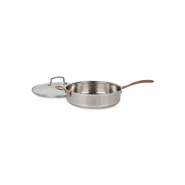 Cuisinart Metal Expressions 5-Quart Stainless Steel Saute Pan With Lid - Image 3