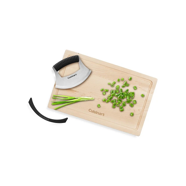 Cuisinart Rubber-Handle Stainless Steel Mezzaluna